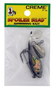 2" SPOILER SHAD SWIM BAIT BLACK CREME