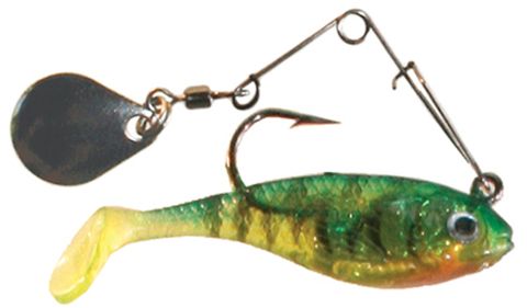 2" SPOILER SHAD SWIM BAIT FIRETIGER CREME