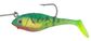 2" SPOILER SHAD SWIM BAIT FIRETIGER CREME