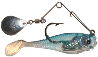 2" SPOILER SHAD SWIM BAIT BLUE BACK CREME