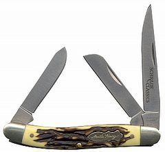 UNCLE HENRY KNIFE NEXT GEN STAGLON SIGN PREM RANCH 3 BLADE