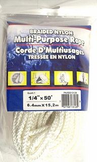 1/4"X50' BRAIDED NYLON MULTI-PURPOSE ROPE