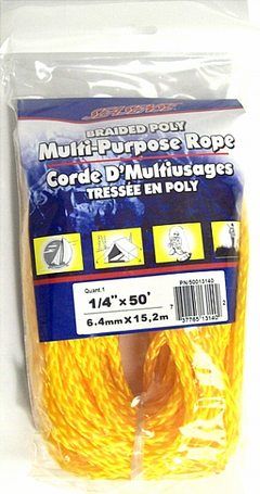 1/4"X50' BRAIDED POLY MULTI-PURPOSE ROPE