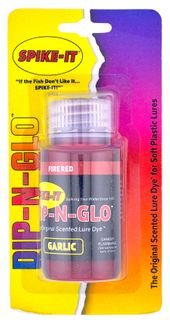 2 OZ SPIKE-IT DIP-N-GLO GARLIC SCENTED LURE DYE FIRE RED