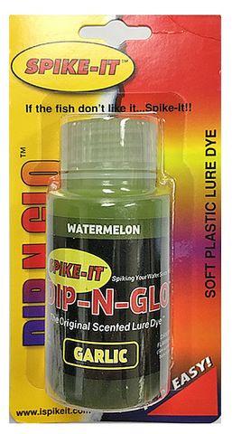 2 OZ SPIKE-IT DIP-N-GLO GARLIC SCENTED LURE DYE WATERMELON