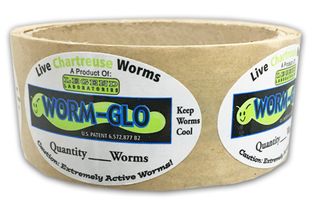 WORM-GLO LABELS 100/ROLL