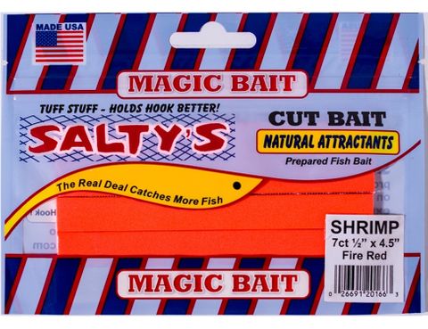 MAGIC SALTYS CUT BAIT SHRIMP-FIRE RED 7PK