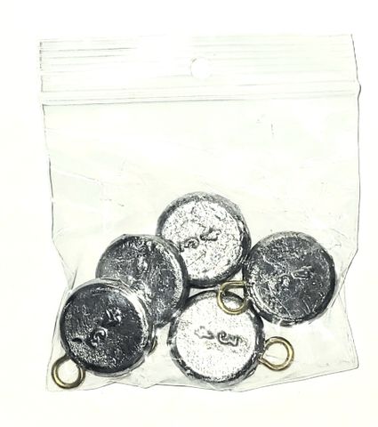 3/4 OZ DISC RIVER SINKER ZIPLOC PKG