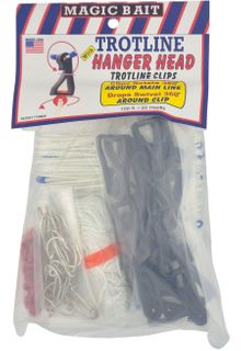 **WSL** 100' ECONOMY TROTLINE 20 HOOKS, SWIVELS & HANGERHEAD CLIPS