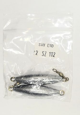 1-1/2 OZ SWIVEL END SINKERS ZIPLOC PKG 2PK   12PK/BG