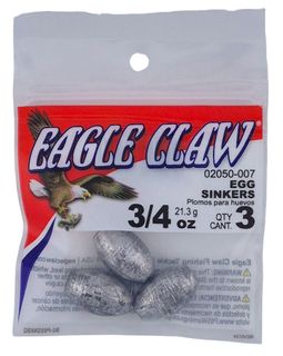 3/4 OZ EGG SINKERS #7 3PK   12PK/BX