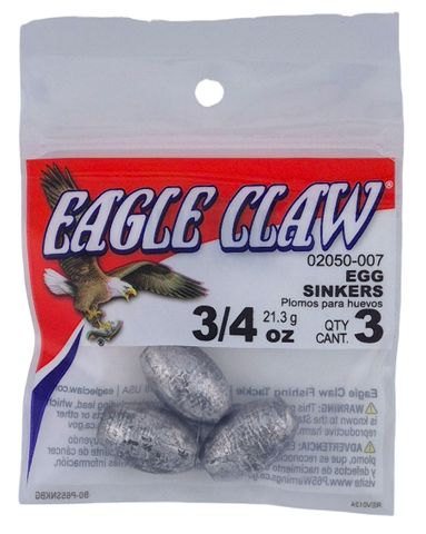 3/4 OZ EGG SINKERS #7 3PK   12PK/BX
