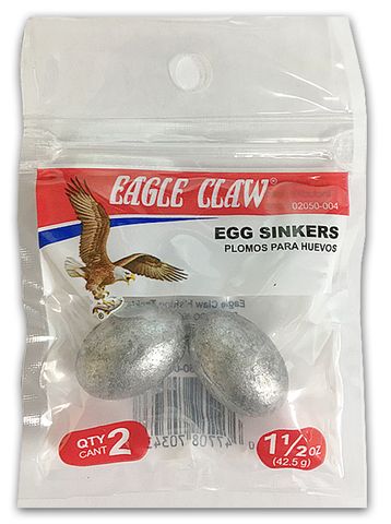 1-1/2 OZ EGG SINKERS #4 2PK   12PK/BX