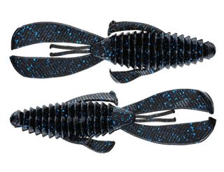 4" RAGE TAIL DB STRUCTURE BUG BLACK/BLUE FLK 7PK