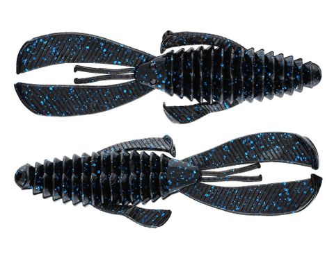 4" RAGE TAIL DB STRUCTURE BUG BLACK/BLUE FLK 7PK