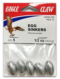 1/2 OZ EGG SINKERS #8 5PK  12PK/BX