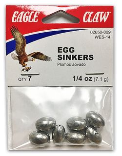 1/4 OZ EGG SINKERS #9 7PK   12PK/BX