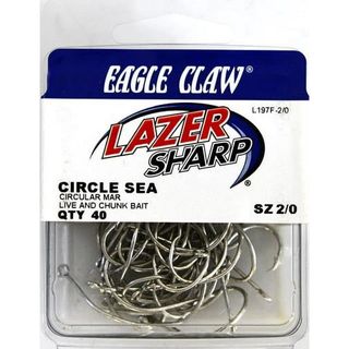 2/0 LAZER CIRCLE SEA- SEA GUARD HOOKS 40PK