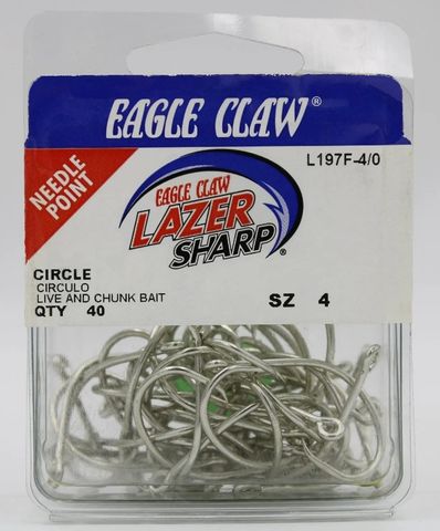 4/0 LAZER CIRCLE SEA- SEA GUARD HOOKS 40PK