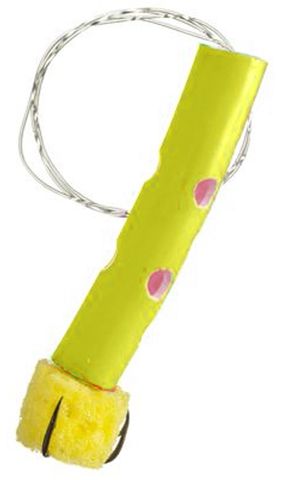 BAITHOLDER TUBE W/SPONGE YELLOW HOG WILD 2PK