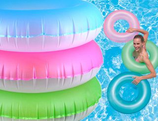 30" FROSTED NEON SWIM RING AGES: 3-6