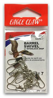 #7 NICKEL BARREL SWIVEL W/INTERLOCK SNAP