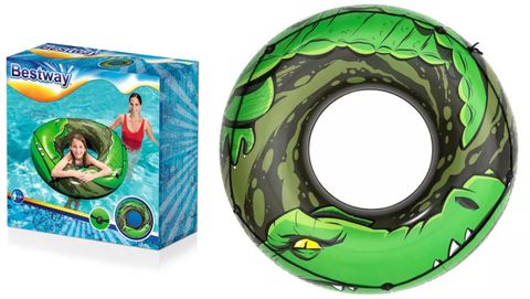 47" H2OGO! RIVER GATOR SWIM RING AGES: 12+