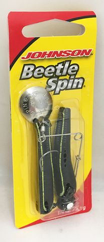 1/8 OZ BEETLE SPIN BLACK/YELLOW 1PK