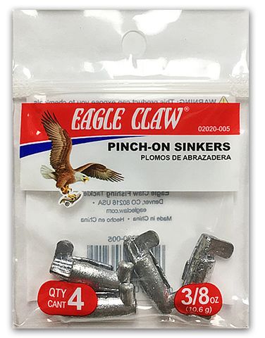 3/8 OZ PINCH-ON SPLIT SINKERS 4PK   12PK/BX