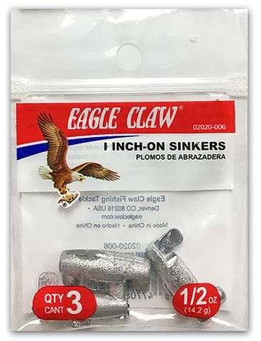 1/2 OZ PINCH-ON SPLIT SINKERS 3PK   12PK/BX