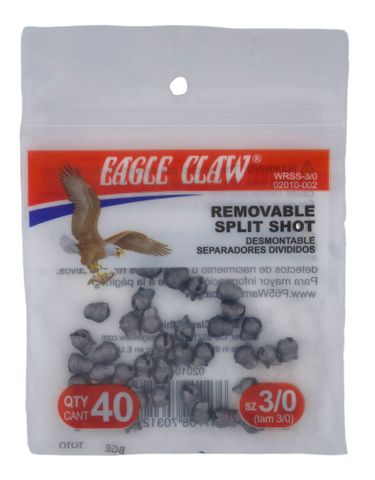 3/0 REMOVABLE SPLIT SHOT 40PK   12PK/BX