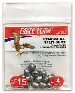 #4 REMOVABLE SPLIT SHOT 15PK   12PK/BX