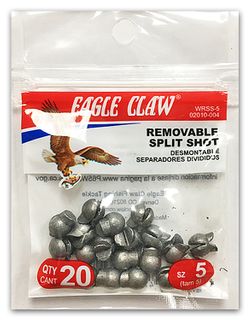 #5 REMOVABLE SPLIT SHOT 20PK   12PK/BX