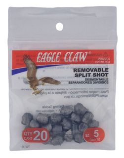 #5 REMOVABLE SPLIT SHOT 20PK   12PK/BX
