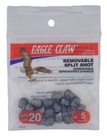 #5 REMOVABLE SPLIT SHOT 20PK   12PK/BX