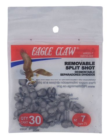 #7 REMOVABLE SPLIT SHOT 30PK   12PK/BX