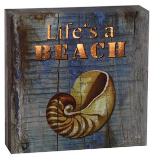 **WSL** 6"X6" LED SIGN LIFE'S A  BEACH