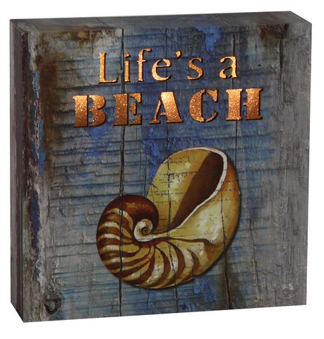 **WSL** 6"X6" LED SIGN LIFE'S A  BEACH