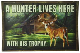 DOOR MAT A HUNTER LIVES HEAR