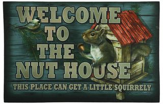 **WSL** 26"X17" DOORMAT WELCOME TO THE NUT HOUSE