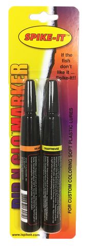 SPIKE-IT DIP-N-GLO MARKERS CHART/ORANGE 2PK