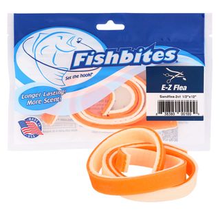 FISHBITES SALTWATER E-Z FLEA LONG LAST ORANGE/FLESH 2CT