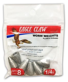 1/4 OZ WORM WEIGHT SINKERS 8PK   12PK/BX