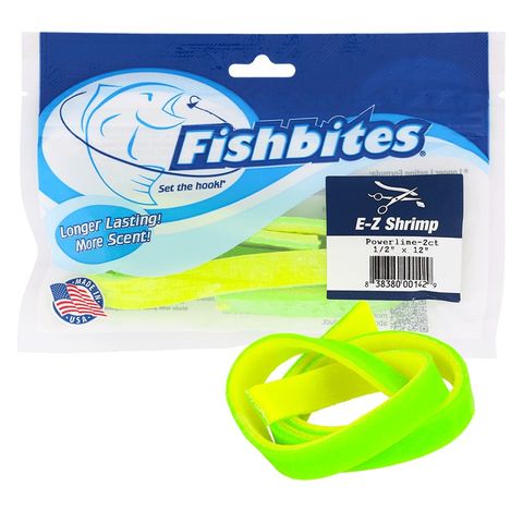 FISHBITES SALTWATER E-Z SHRIMP LONG LAST POWER LIME 2CT