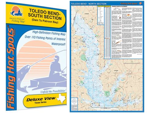 TOLEDO BEND SOUTH HOT SPOT LAKE MAP