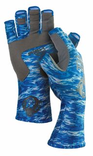 HALF FINGER GLOVE BLUE WATER LG