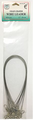 12" NYLON COATED WIRE LEADER 30LB 12PK