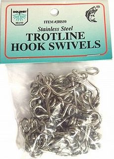 STAINLESS STEEL TROTLINE HOOK SWIVELS 50PK