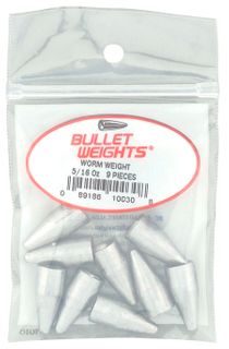 5/16 OZ BULLET WORM WEIGHTS 9PK   12PK/BX