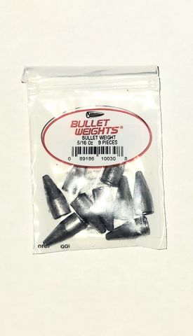 5/16 OZ BULLET WORM WEIGHTS 9PK   12PK/BX